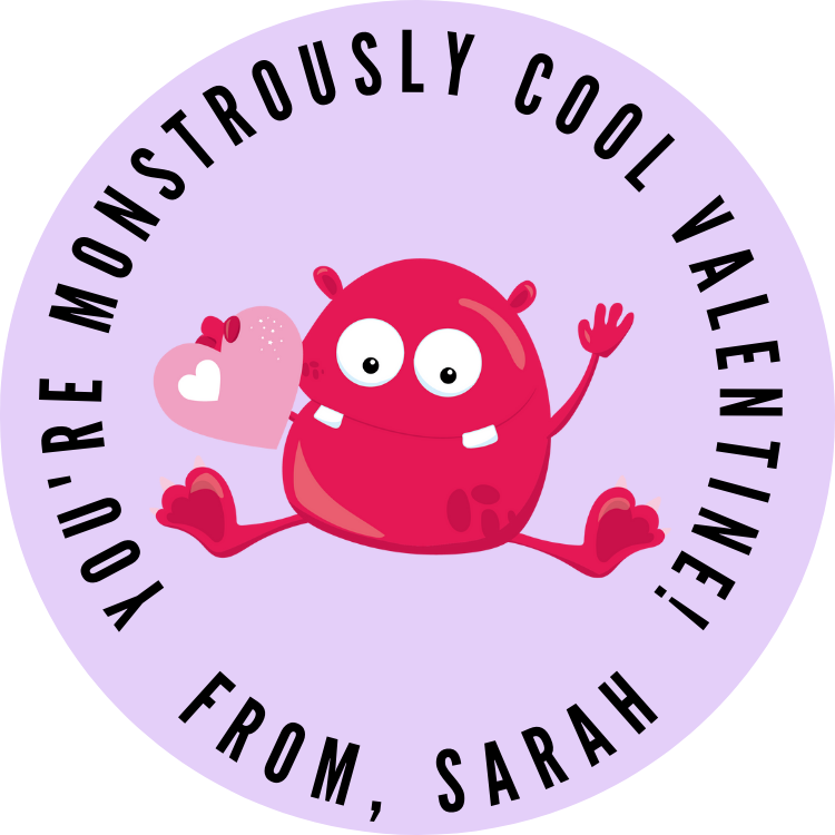 Cutie Monster Valentine's Day Stickers