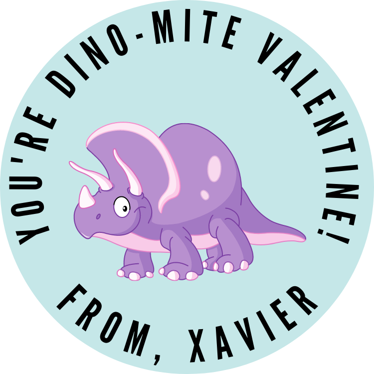 Dino-Mite Valentine's Day Stickers