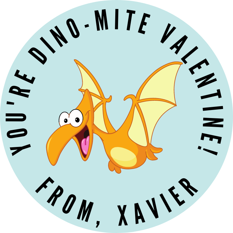 Dino-Mite Valentine's Day Stickers