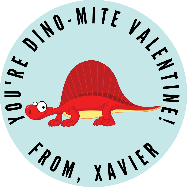 Dino-Mite Valentine's Day Stickers