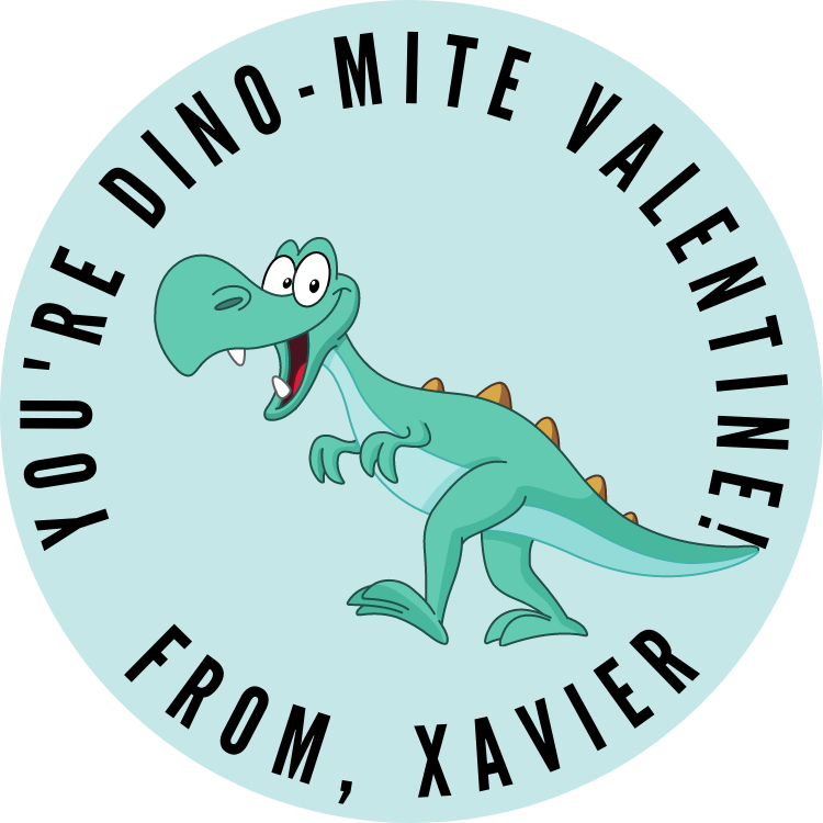 Dino-Mite Valentine's Day Stickers