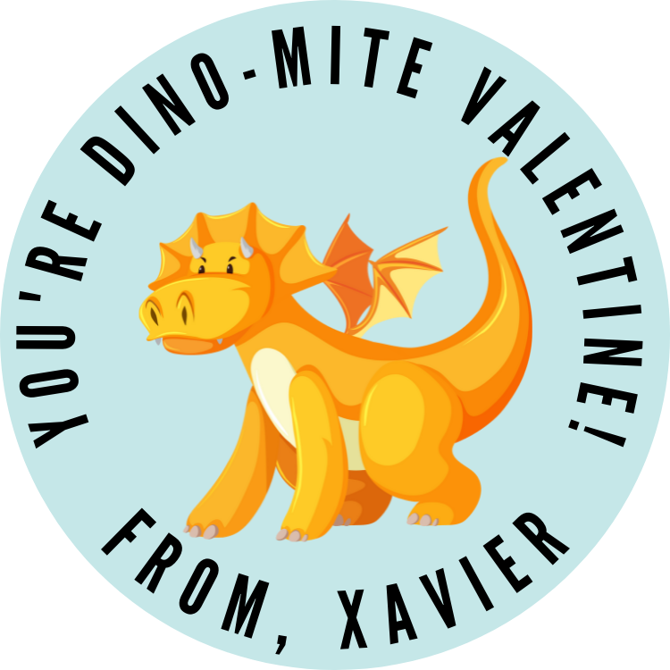 Dino-Mite Valentine's Day Stickers