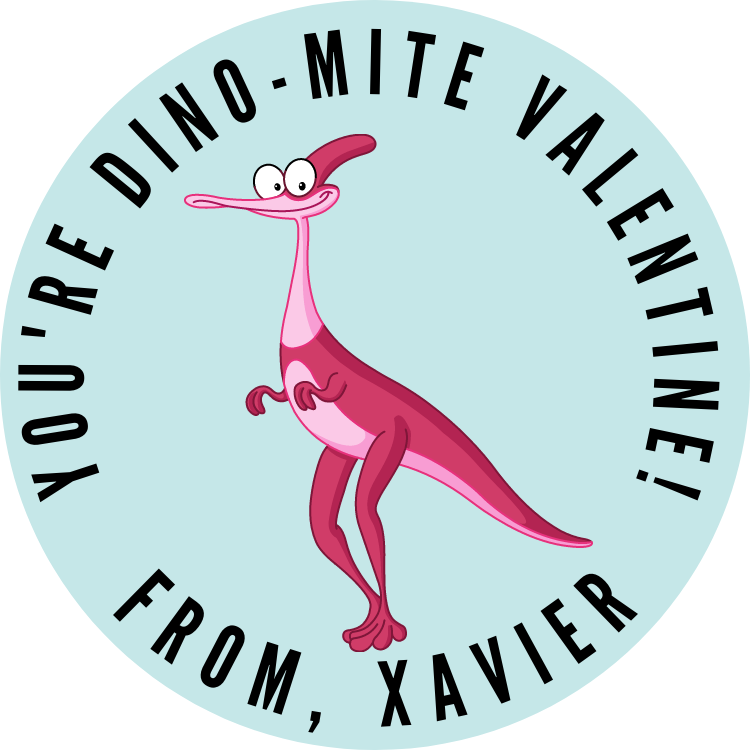 Dino-Mite Valentine's Day Stickers