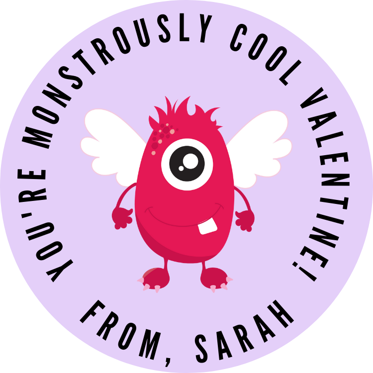 Cutie Monster Valentine's Day Stickers